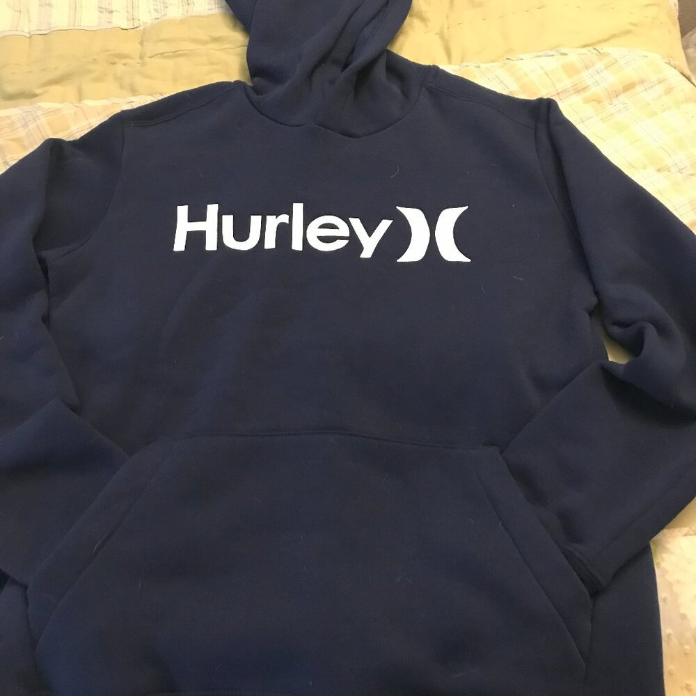 Hurley Hoodie Sweatshirt Pullover Long Sleeve Pocket Youth Size L